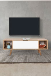 Hanah Home Mesir 3328 Soporte para TV Roble Zafiro y Blanco